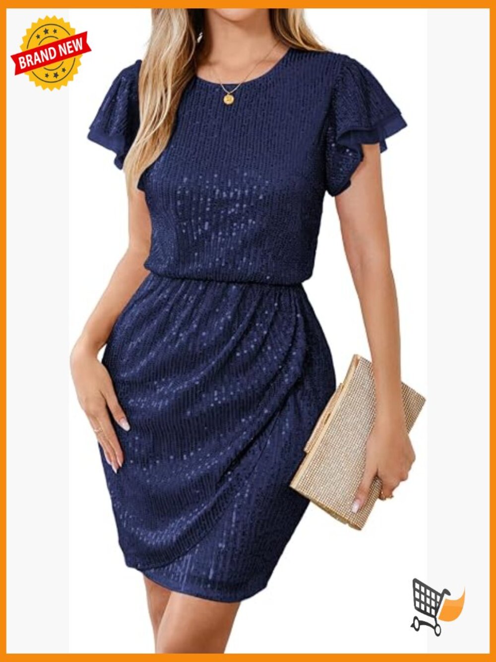 Sparkly Sequin Dress Cap Sleeve Party Cocktail Holiday Glitter